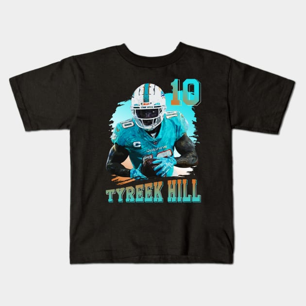 Tyreek Hill Kids T-Shirt by Aloenalone